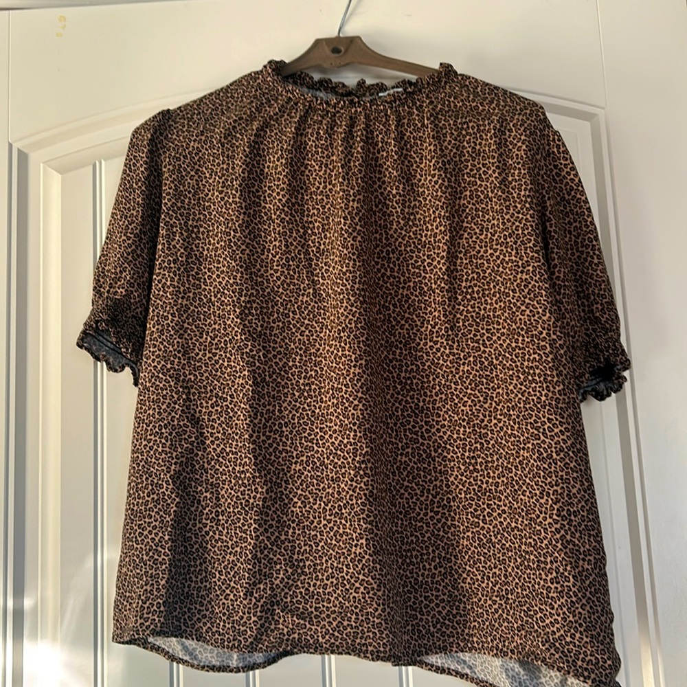 Cheetah print blouse